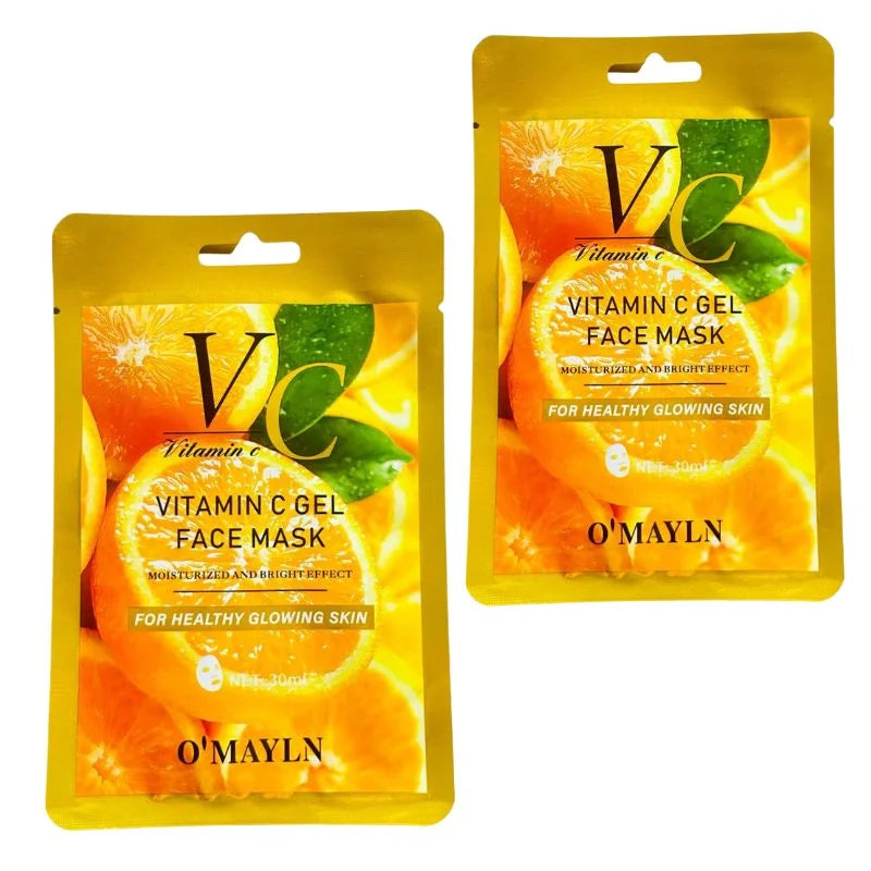 O'Mayln Vitamin C Gel Face Mask – Pack of 2 (30ml Each)