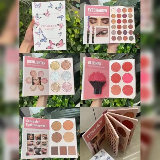 All-In-One Professional Makeup Palette Book – Complete 4-in-1 Beauty Kit