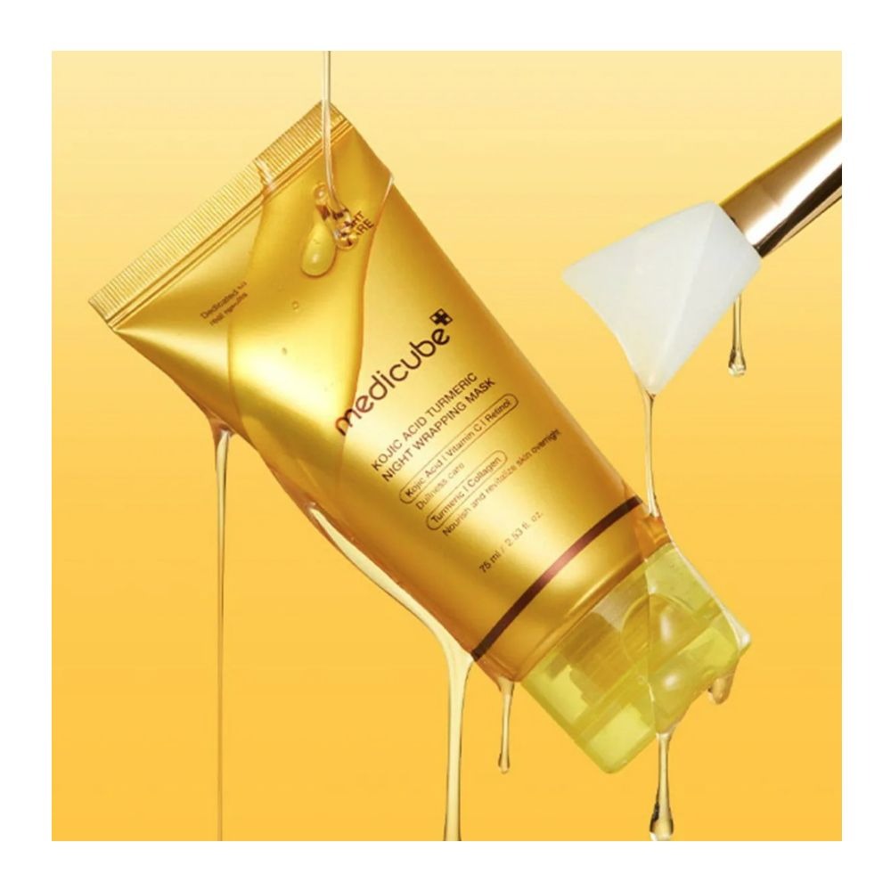 Medicube Turmeric Overnight Wrapping Peel-Off Mask 75ml – Korean Skincare for Radiant Glow