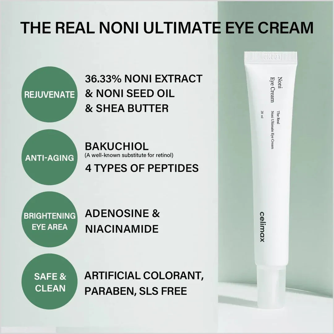 Celimax Real Noni Ultimate Eye Cream 20ml – Hydrating Korean Eye Care