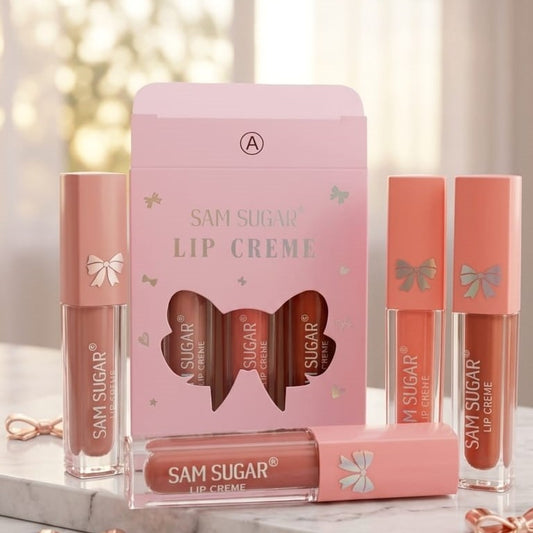Sam Sugar Matte Liquid Lipsticks Pack of 4 – Long-Lasting Multi-Shade Matte Collection