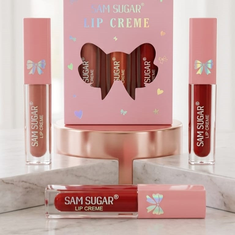 Sam Sugar Matte Liquid Lipsticks Pack of 4 – Long-Lasting Multi-Shade Matte Collection