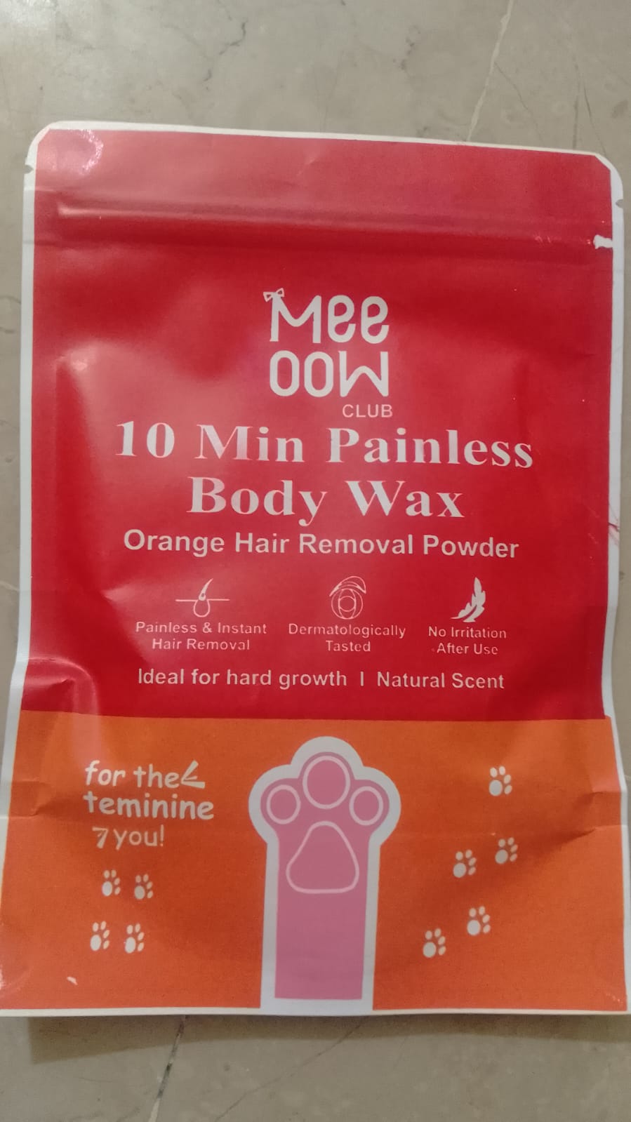 Orange Hair Removal Powder For Women – Painless Hair Removal With Natural Orange Fragrance