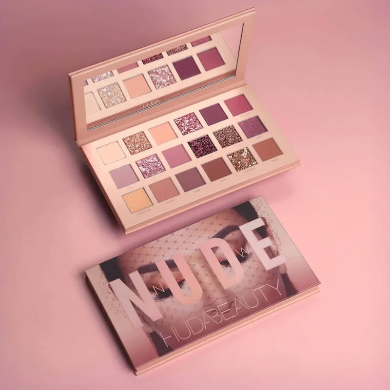 18-Color Nude Eyeshadow Palette – Matte & Shimmer Collection
