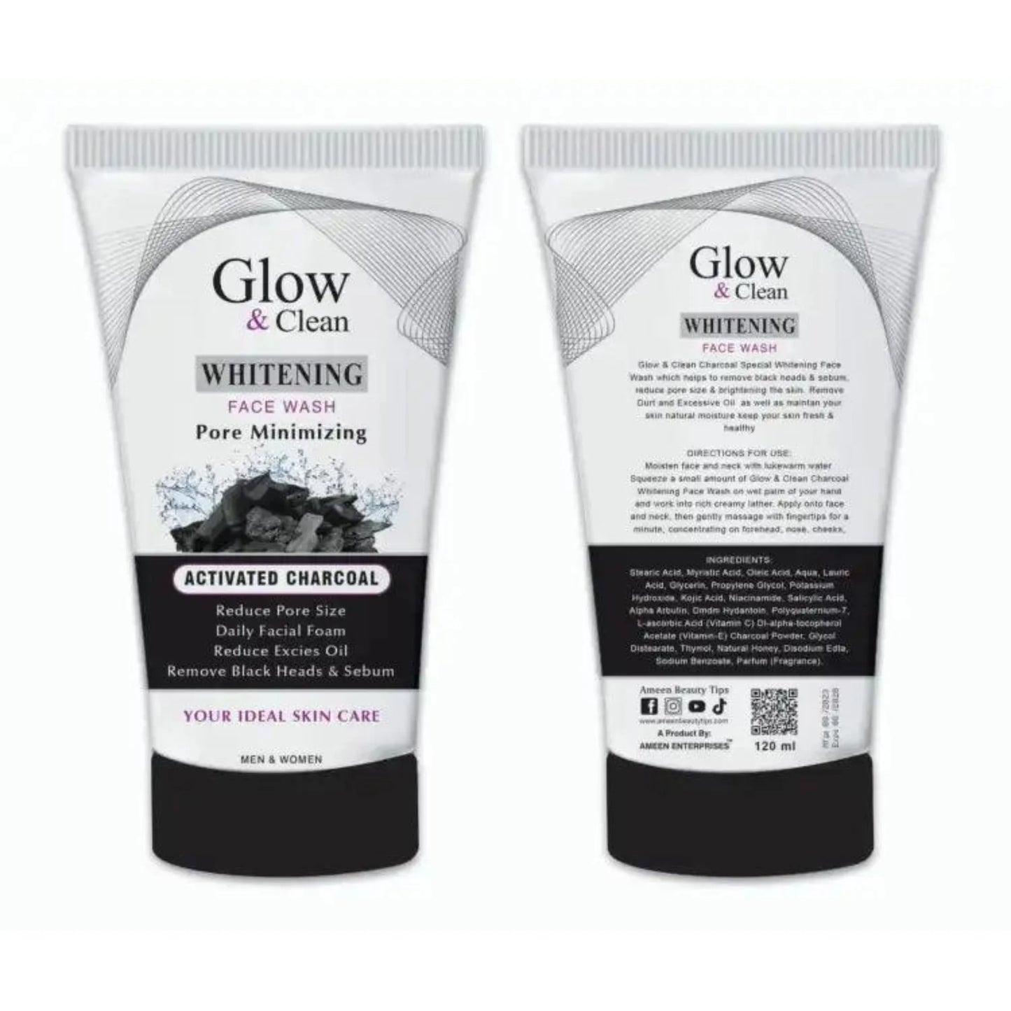 Glow & Clean Charcoal Face Wash – Deep Cleansing Formula