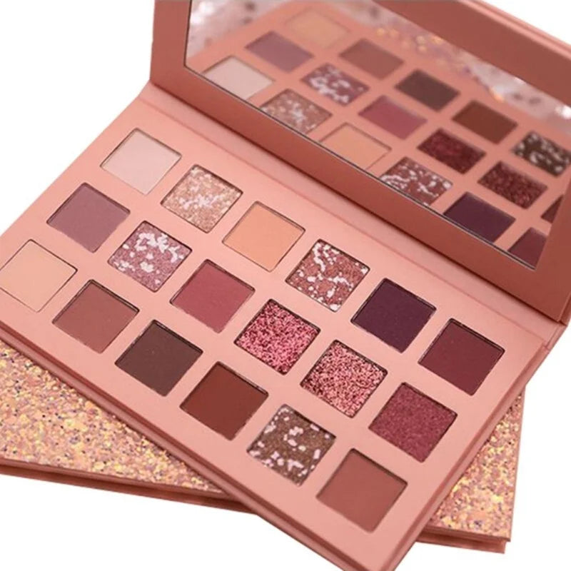 18-Color Nude Eyeshadow Palette – Matte & Shimmer Collection