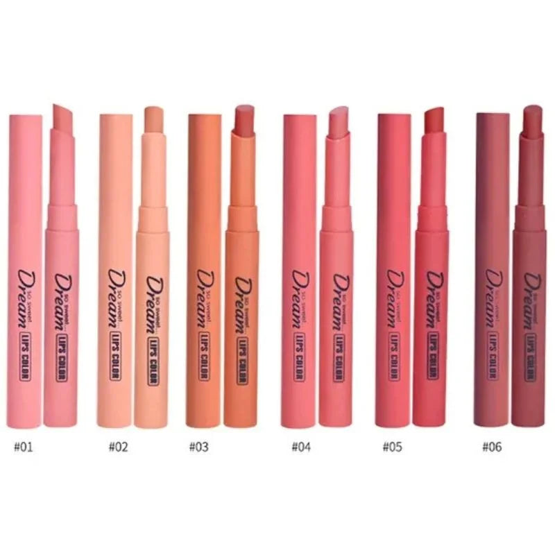 Hengfang Matte Dream Lipstick Set – 6 Nude Shades