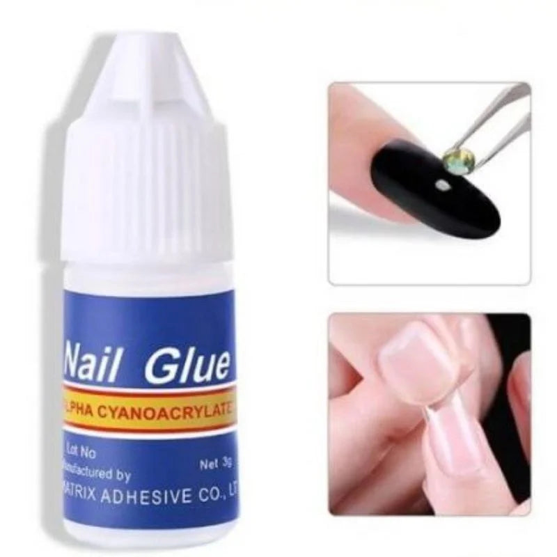 24-Piece Acrylic Artificial Nails Kit – Full Cover Press-On Nails