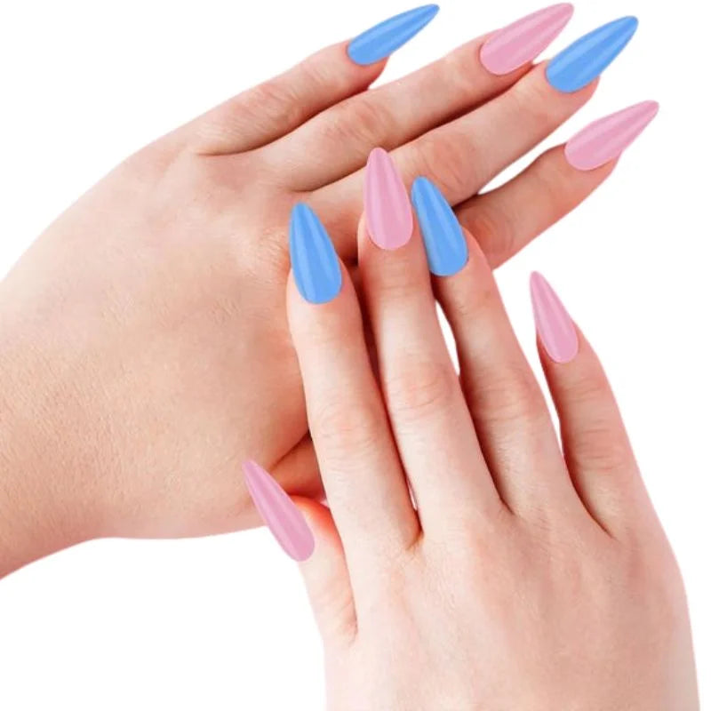 24-Piece Acrylic Artificial Nails Kit – Full Cover Press-On Nails